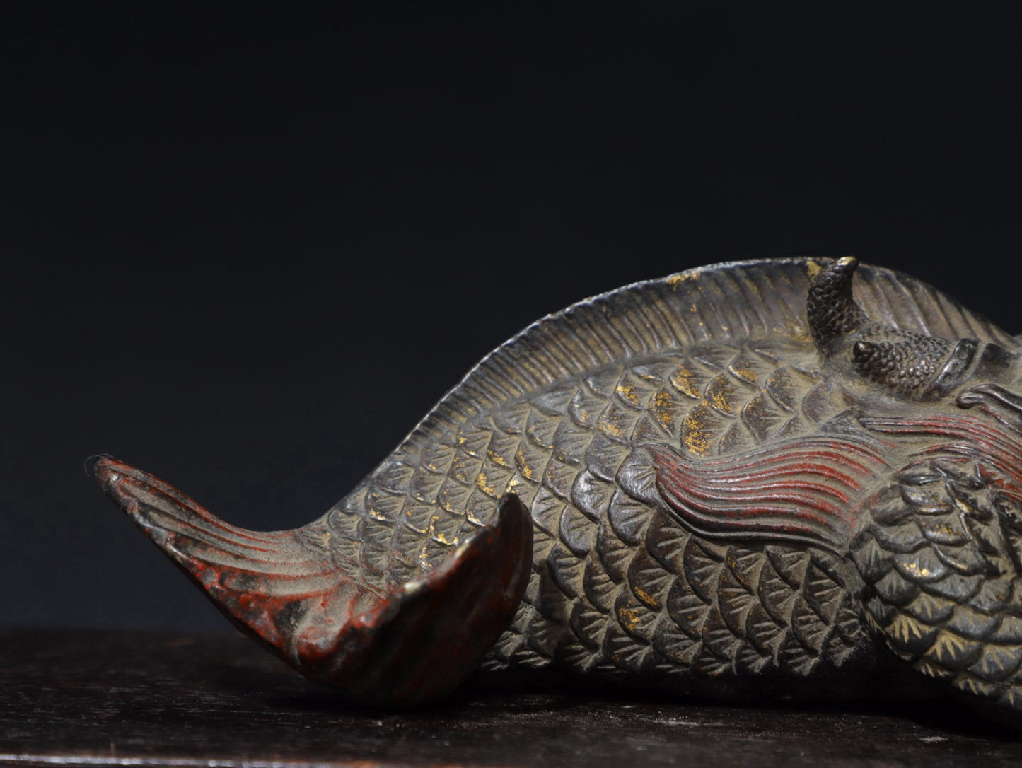 Pure copper dragon fish ornament
