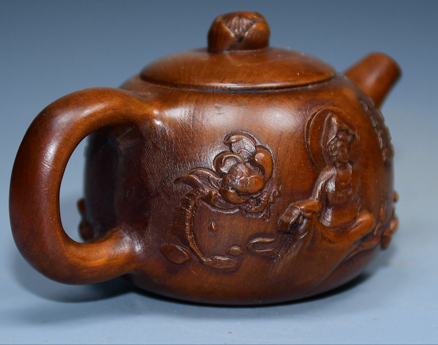 Collection Huangyang Wood Carved Guanyin Pot Handle