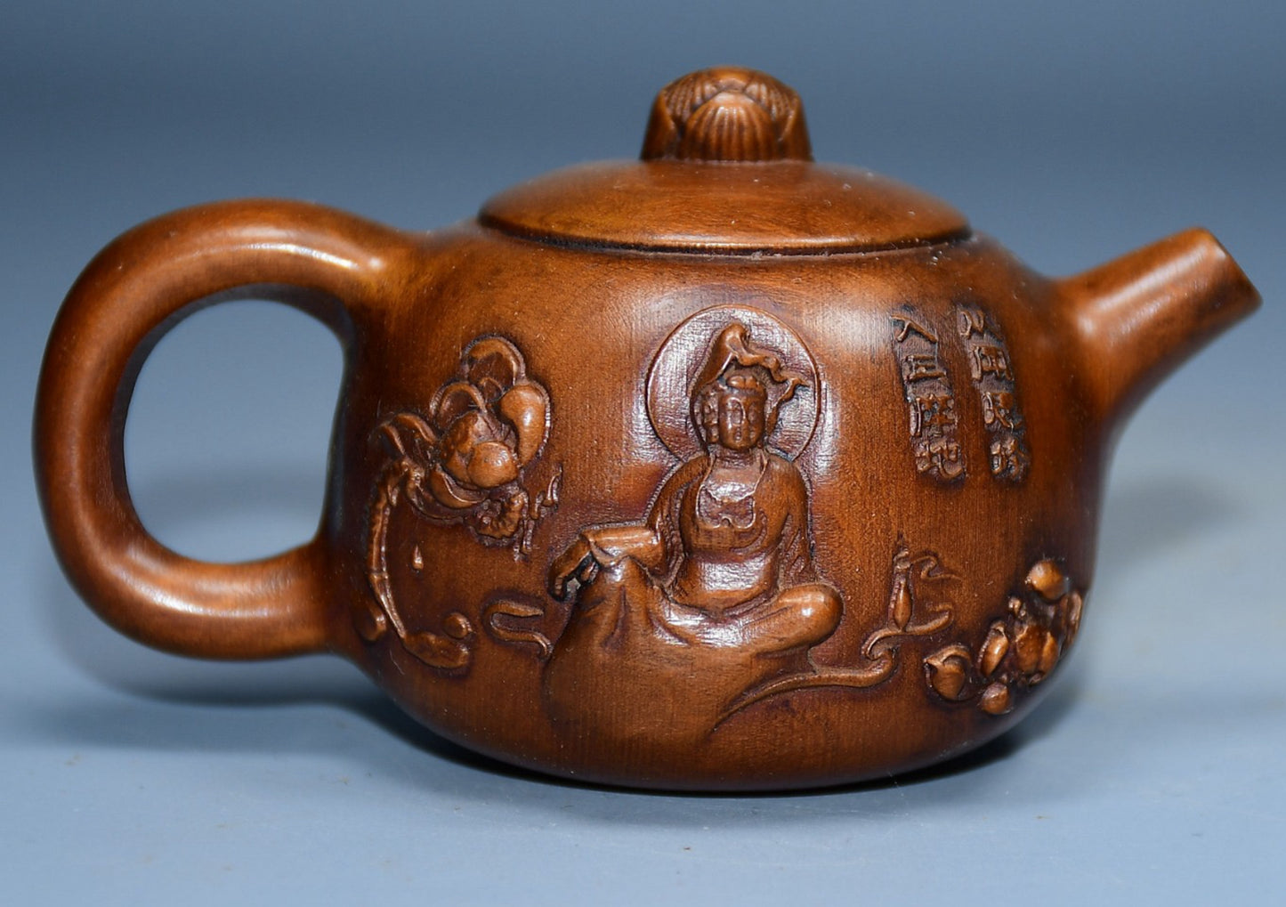 Collection Huangyang Wood Carved Guanyin Pot Handle