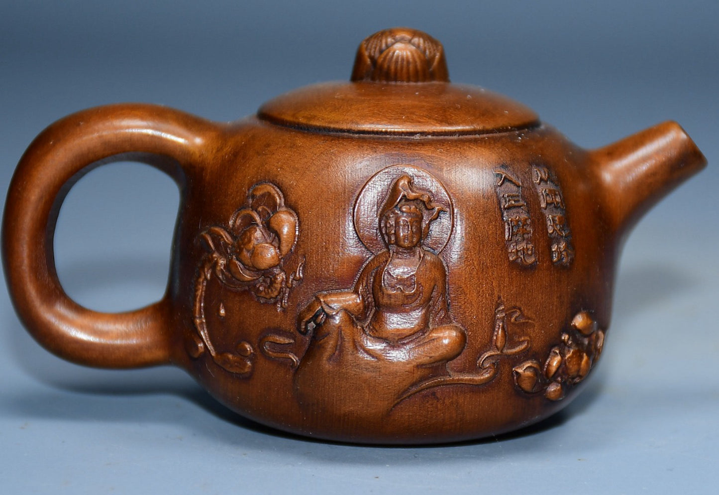 Collection Huangyang Wood Carved Guanyin Pot Handle