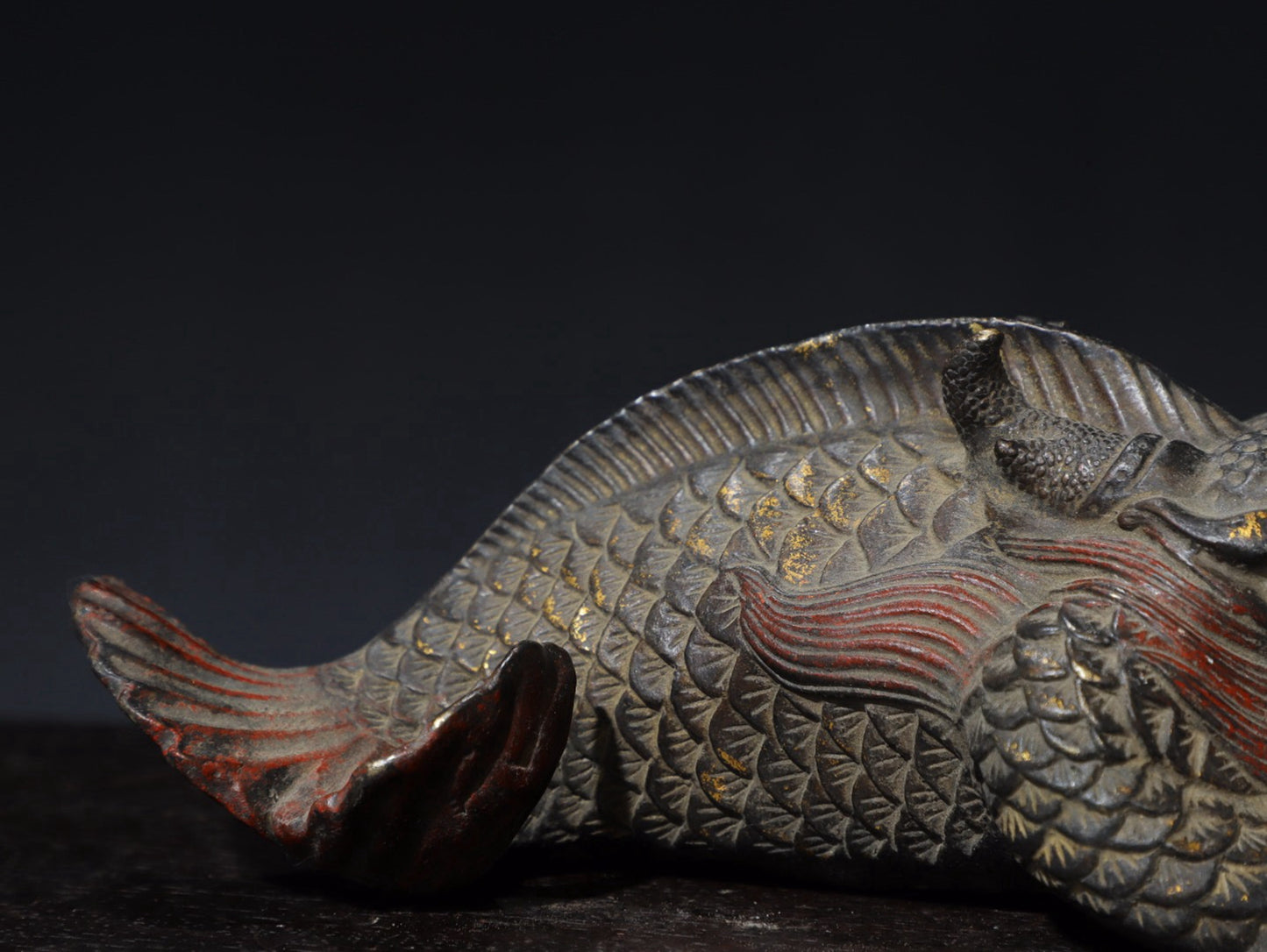 Pure copper dragon fish ornament