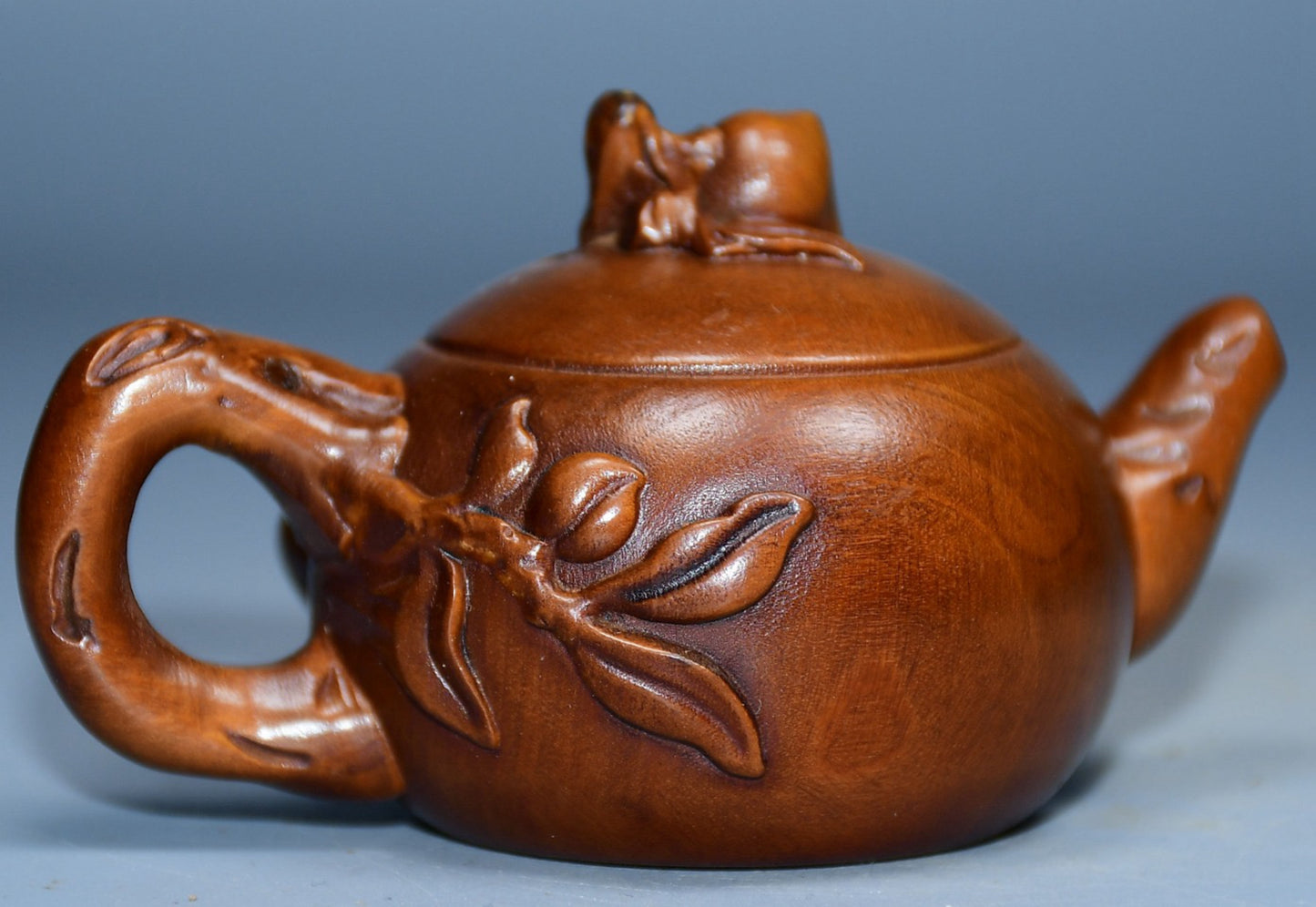 Collection Huangyang Wood Carved Peach Pot Handle