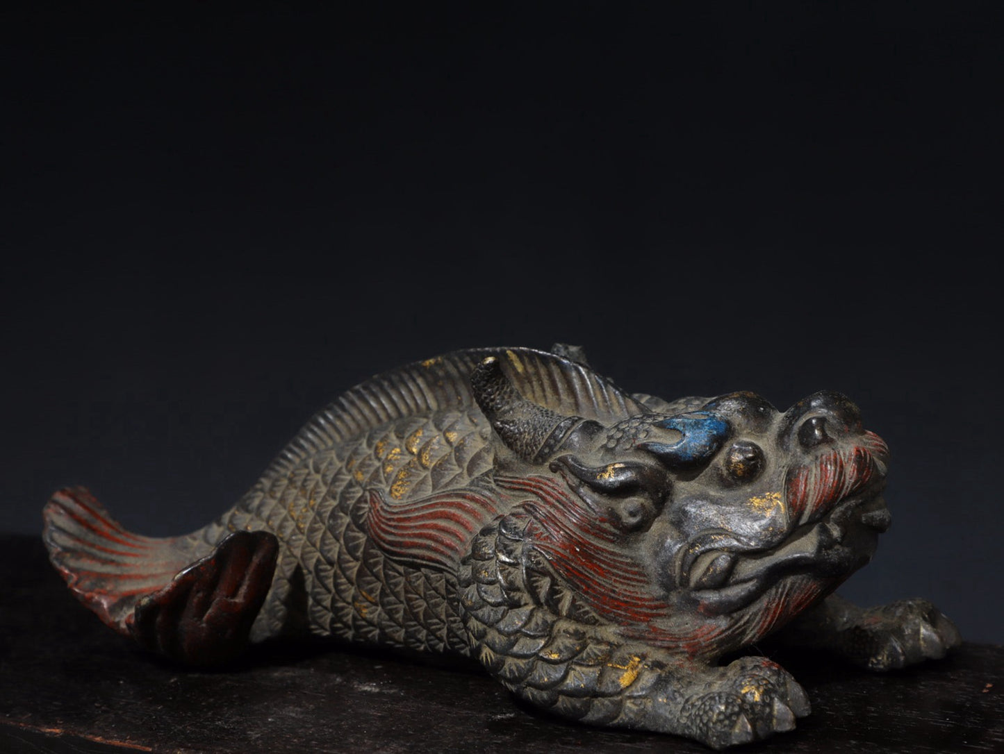 Pure copper dragon fish ornament
