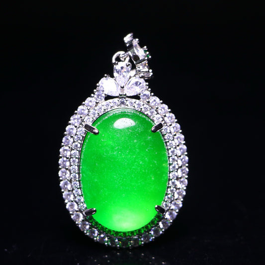 Perfect High Ice Jade Egg Face Pendant