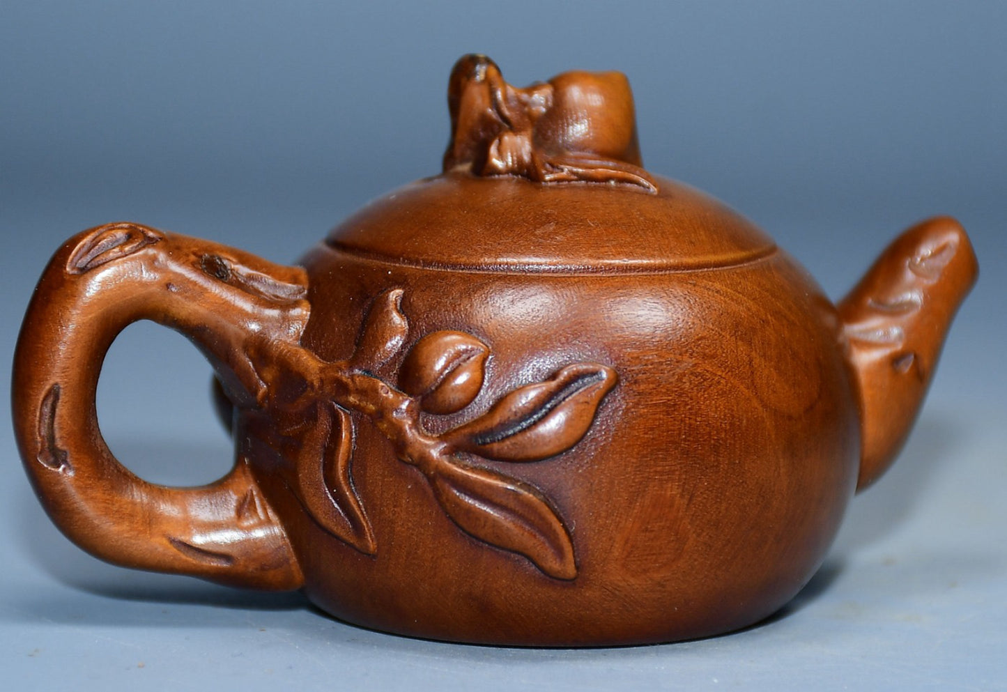 Collection Huangyang Wood Carved Peach Pot Handle