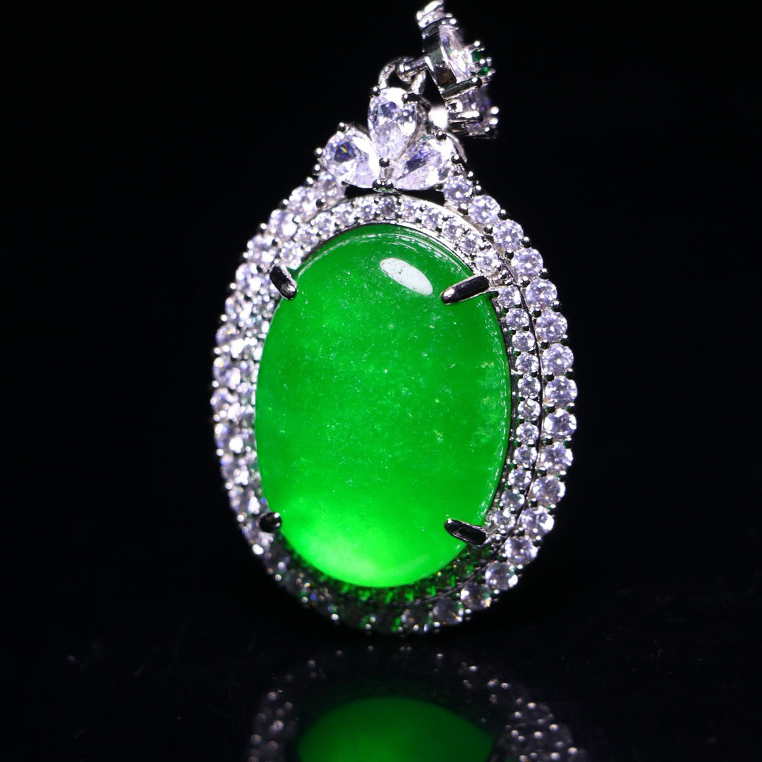 Perfect High Ice Jade Egg Face Pendant