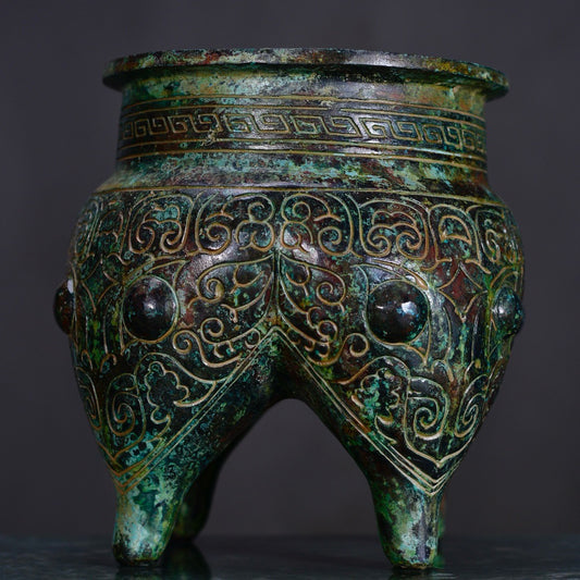 Chinese antique bronze tripod