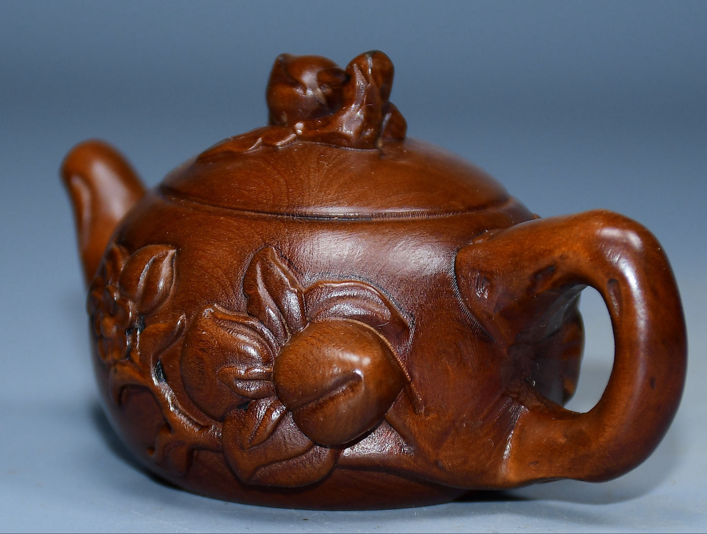 Collection Huangyang Wood Carved Peach Pot Handle