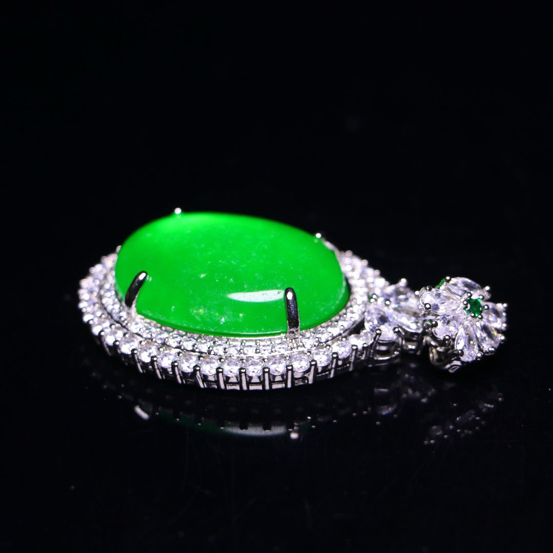 Perfect High Ice Jade Egg Face Pendant