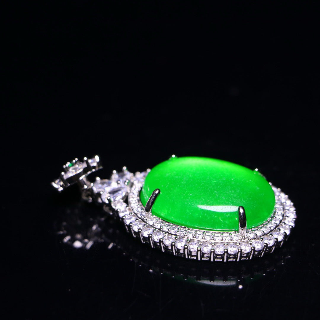 Perfect High Ice Jade Egg Face Pendant