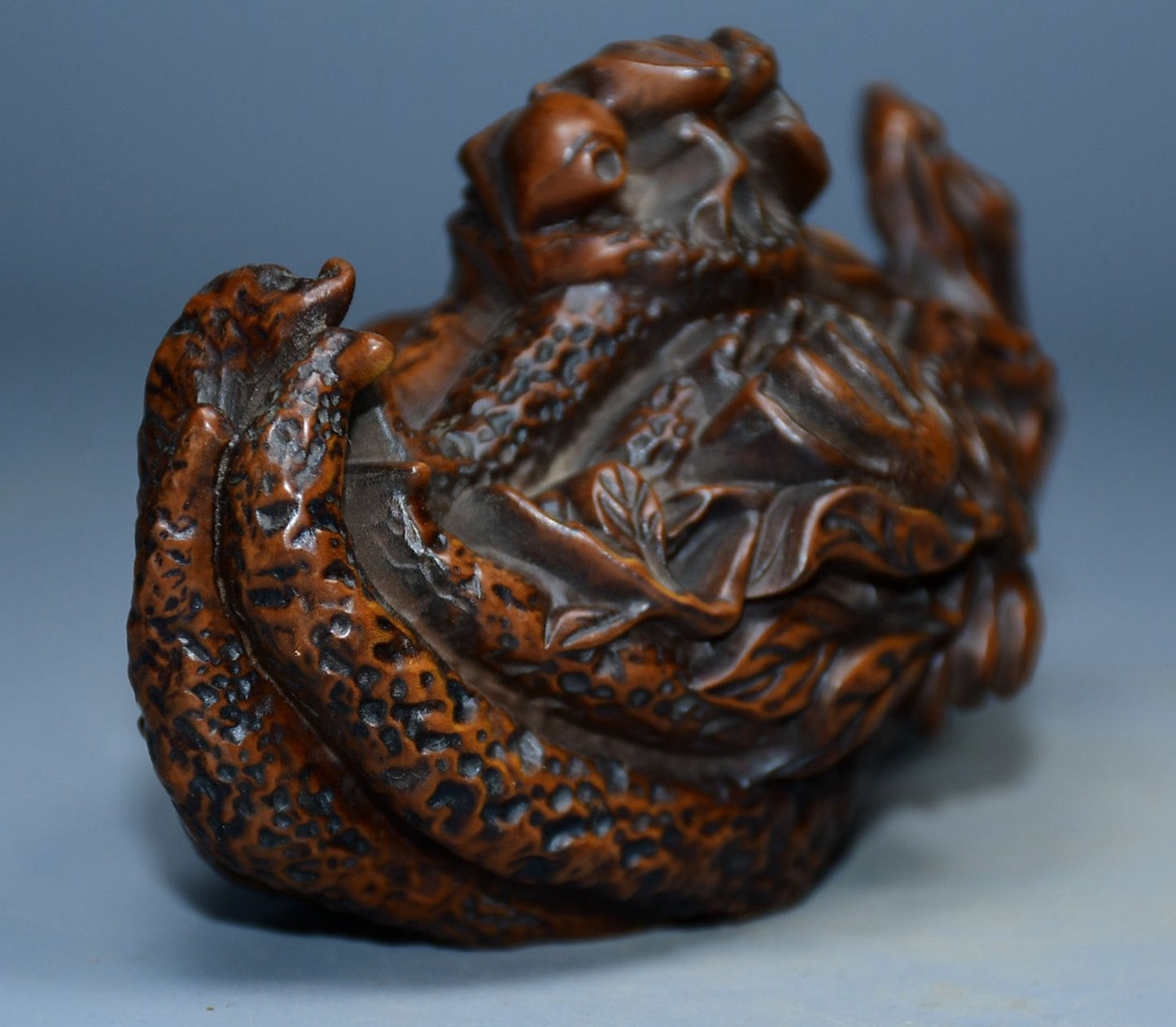Collection of boxwood carved bergamot handlebars