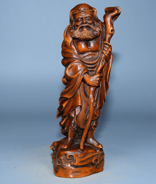 Collected boxwood carvings of the Eight Immortals of the Iron Kidnapping Plum