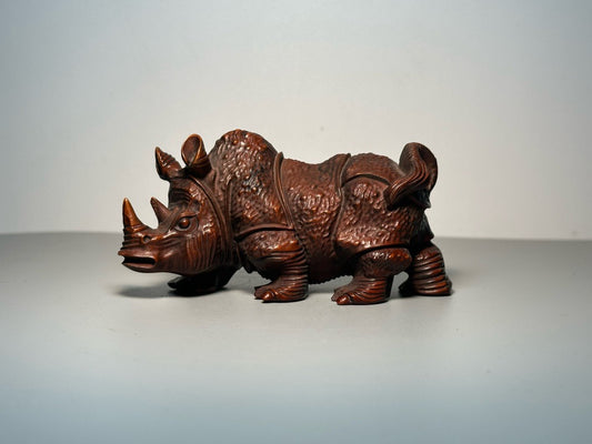 Chinese antique boxwood carving with exquisite craftsmanship for rhinoceros carving
