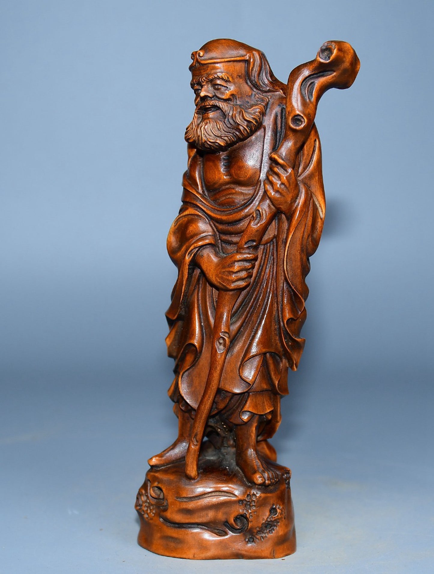 Collected boxwood carvings of the Eight Immortals of the Iron Kidnapping Plum