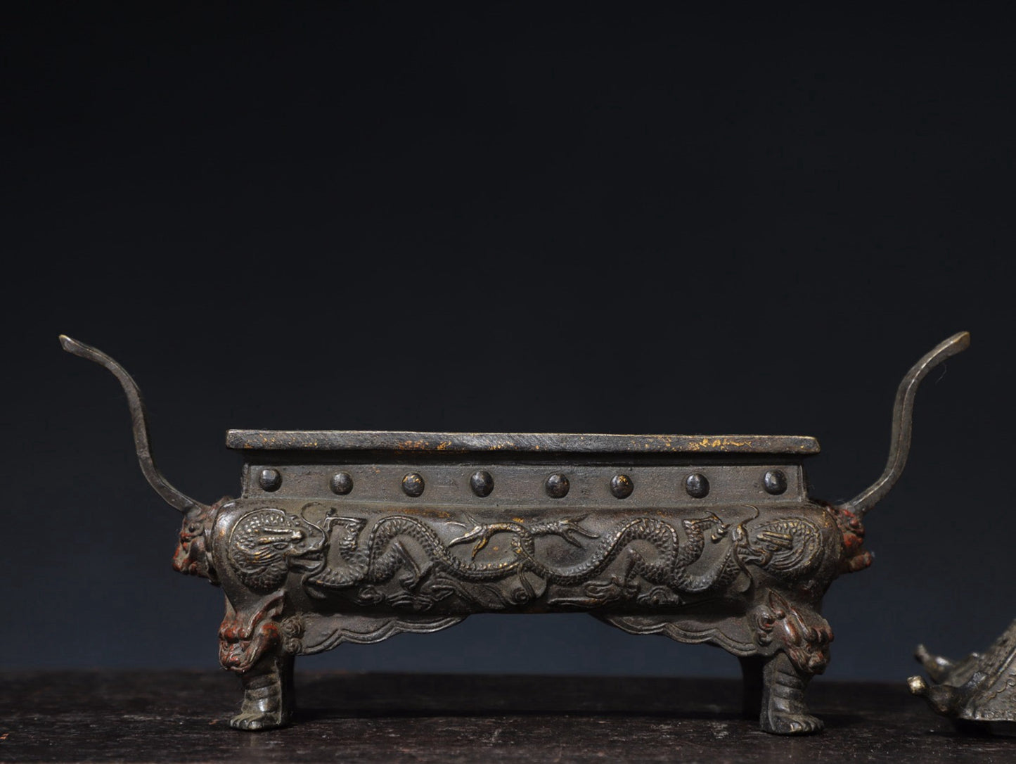 Pure copper auspicious eight treasure incense burner