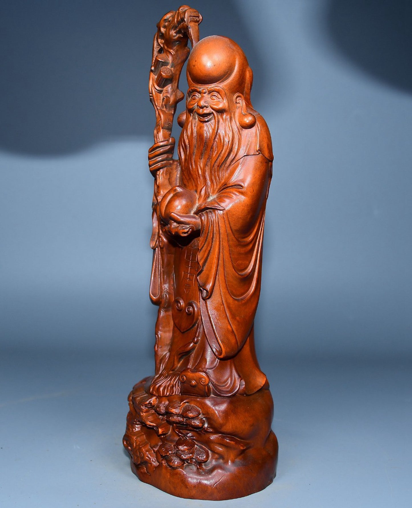 Collected boxwood carved birthday star ornaments