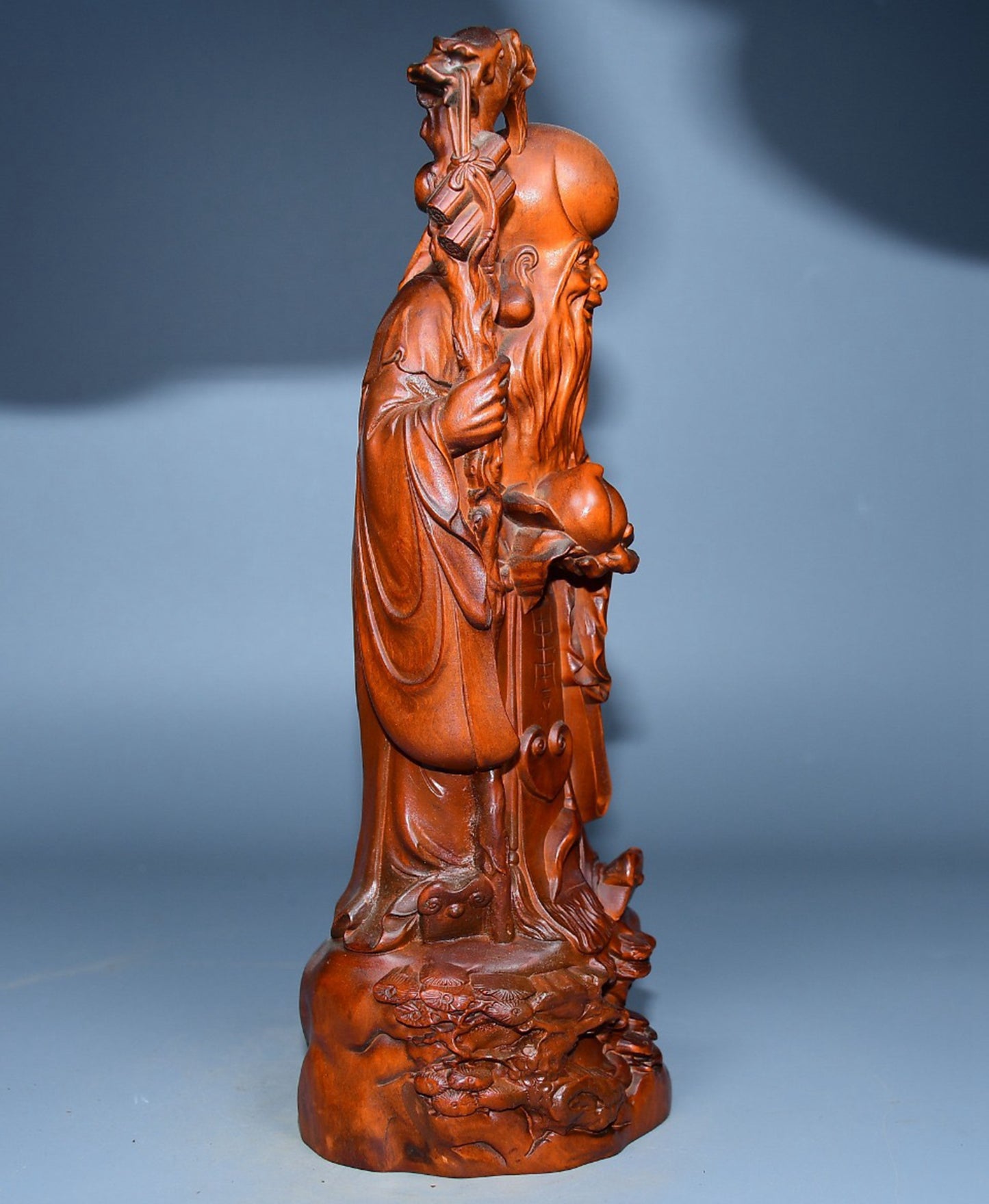 Collected boxwood carved birthday star ornaments