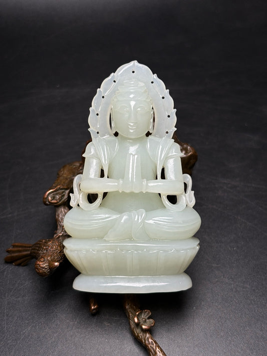 Exquisite Hotan Jade Guanyin Bodhisattva