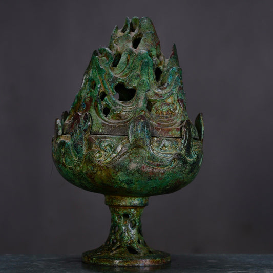 Chinese antique bronze Boshan furnace