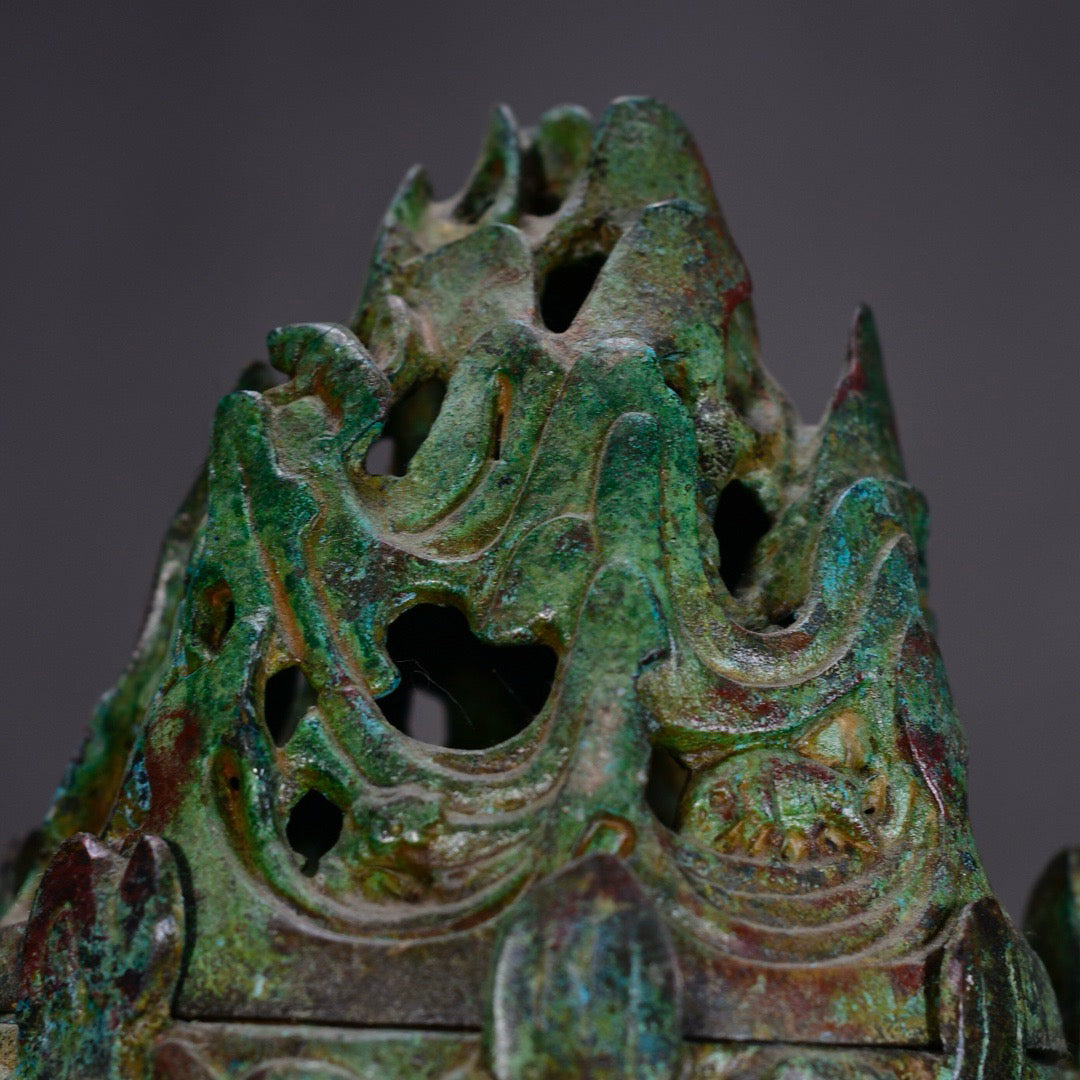 Chinese antique bronze Boshan furnace