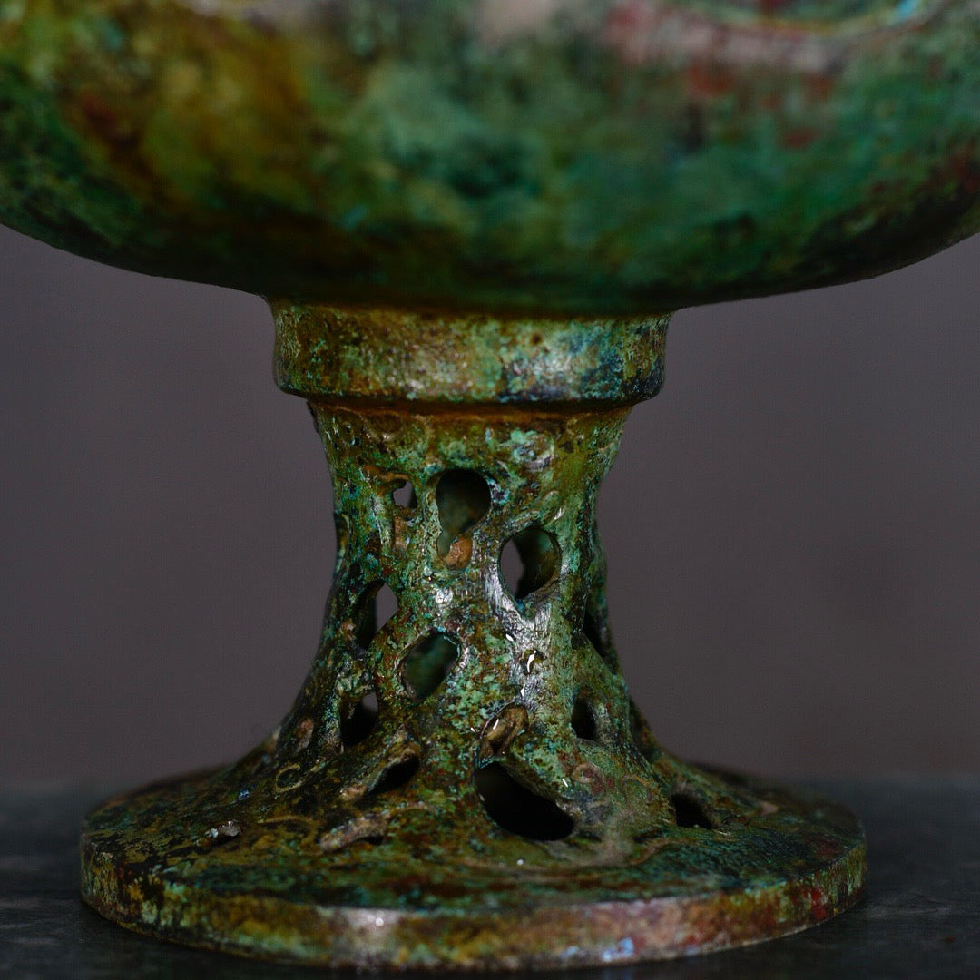 Chinese antique bronze Boshan furnace