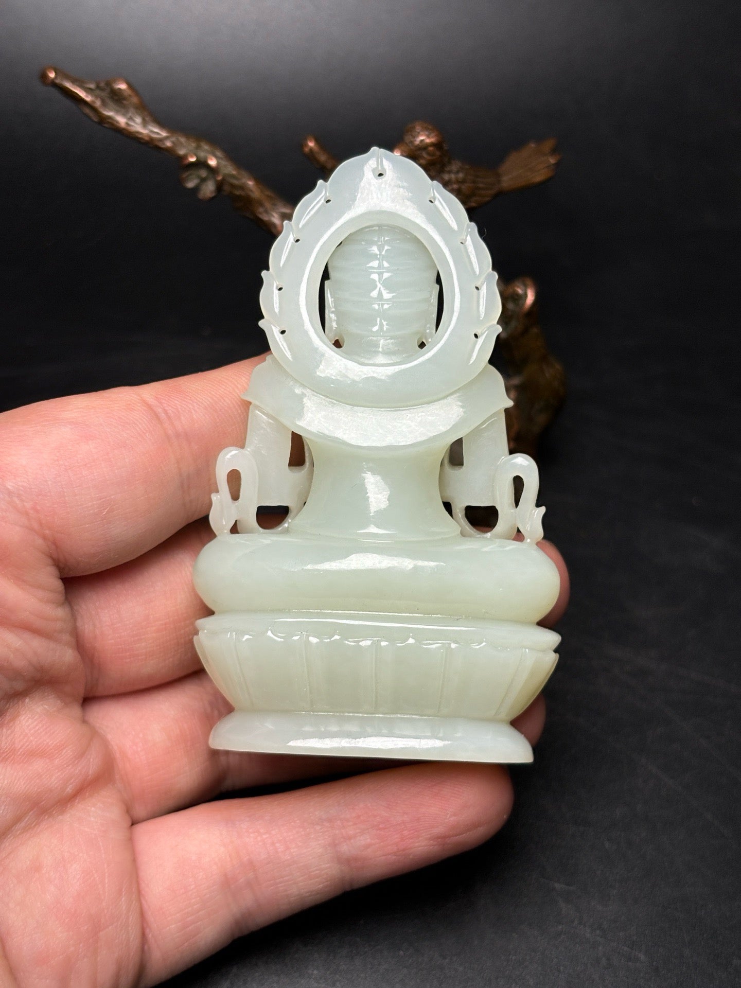 Exquisite Hotan Jade Guanyin Bodhisattva