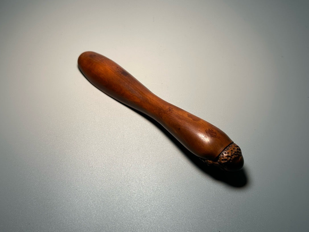 Chinese antique boxwood carved with exquisite craftsmanship to create a Damo tea spoon