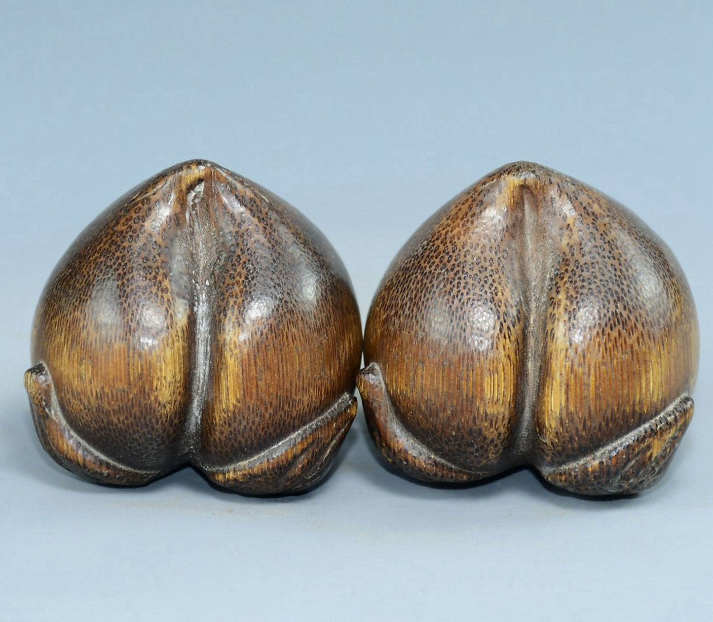 Bamboo carved longevity peach handle piece