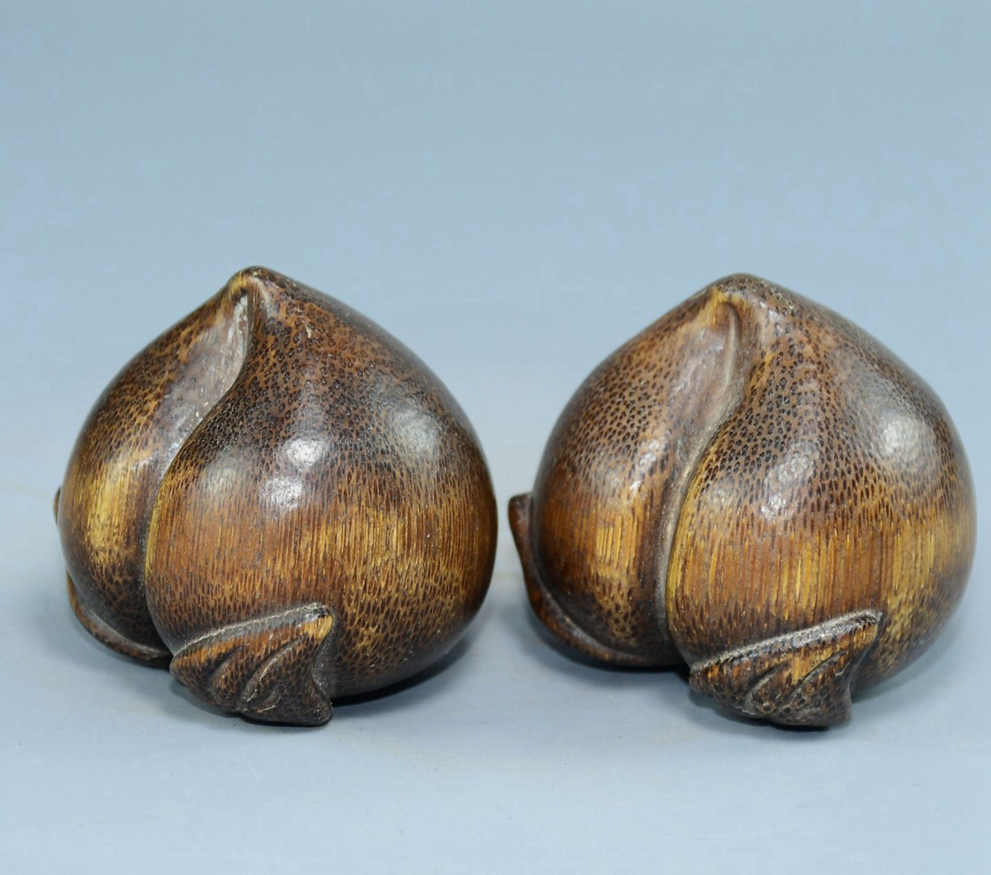 Bamboo carved longevity peach handle piece