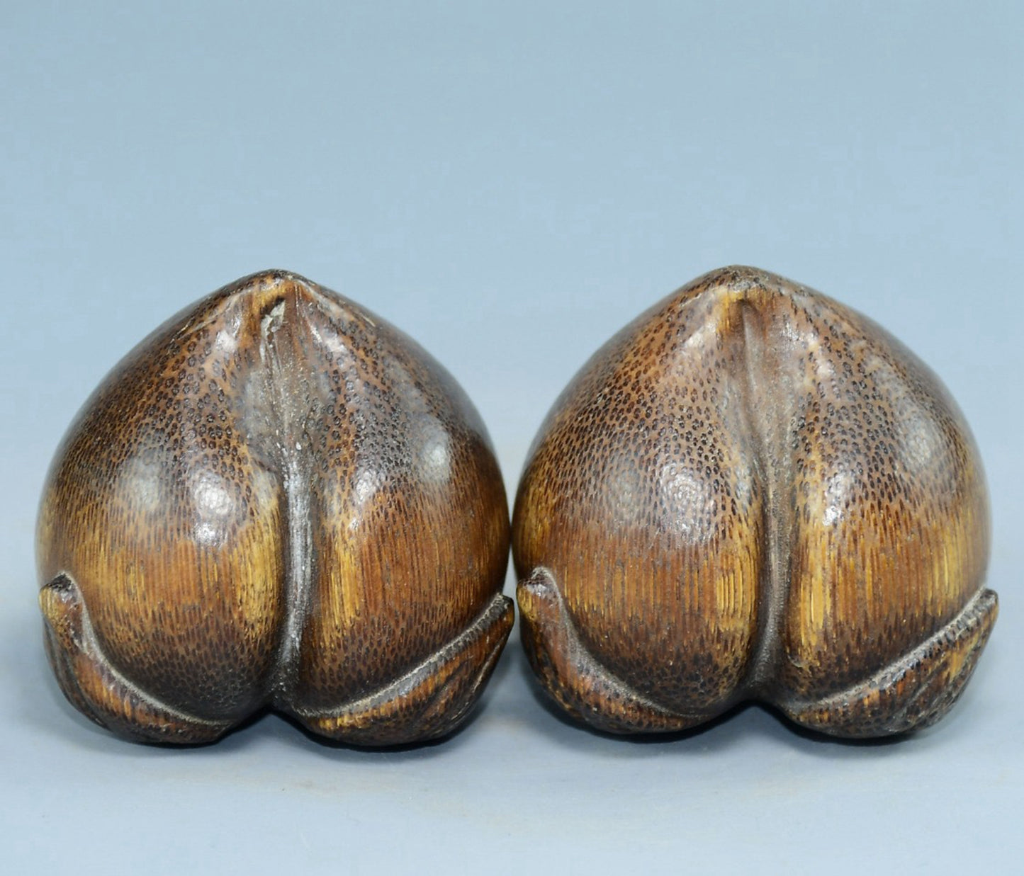 Bamboo carved longevity peach handle piece