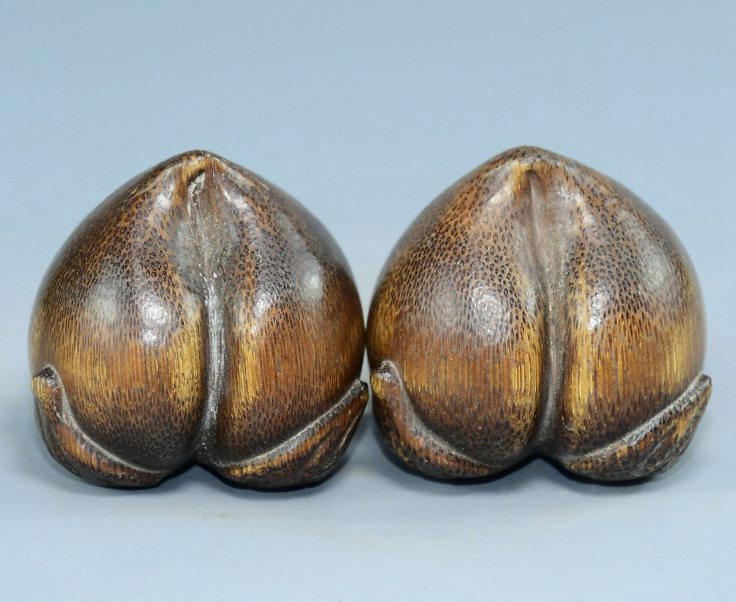 Bamboo carved longevity peach handle piece