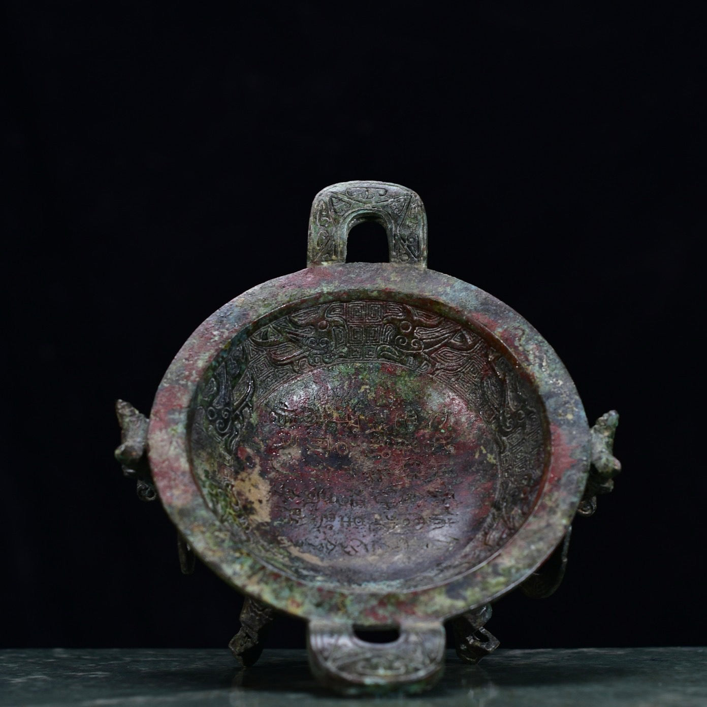 Chinese antique bronze fruit platter