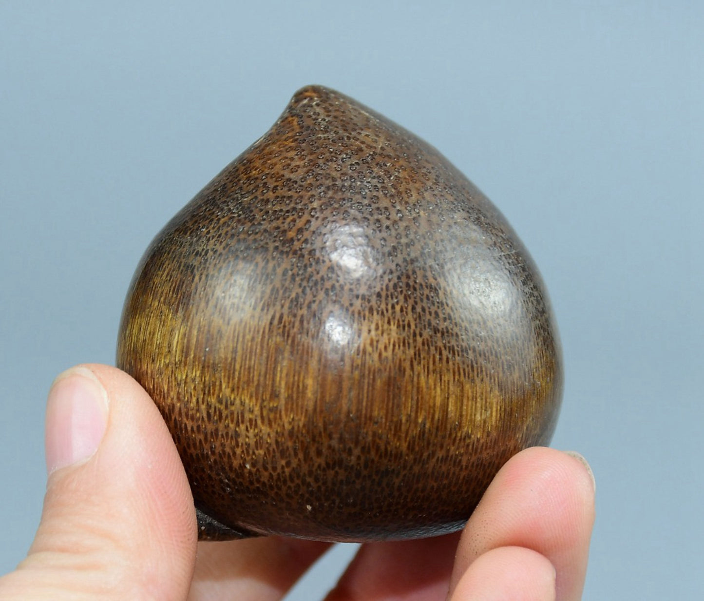 Bamboo carved longevity peach handle piece