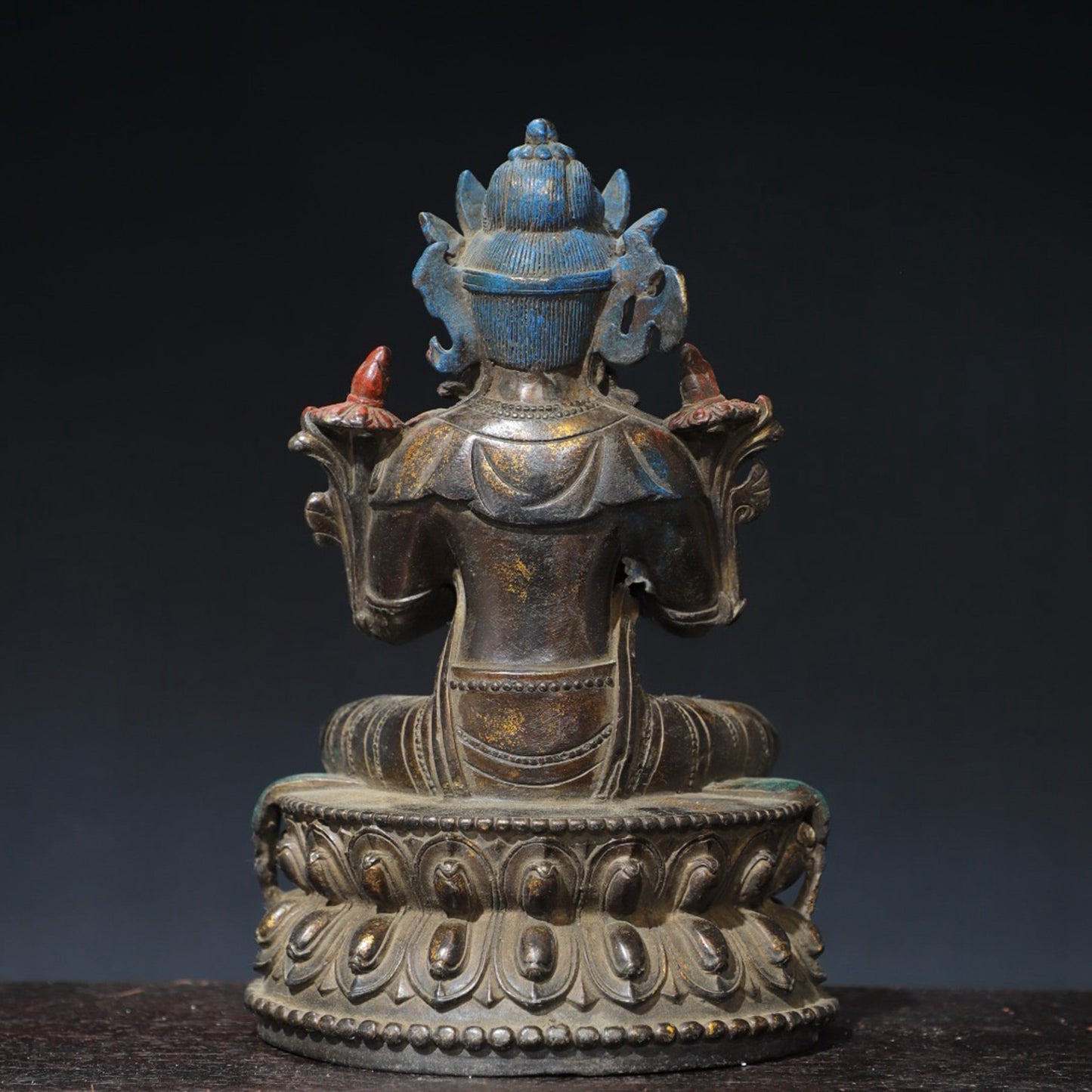 Pure copper Tibetan Maitreya Buddha statue