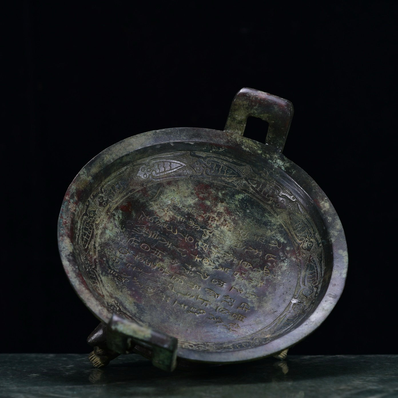 Chinese antique bronze fruit platter