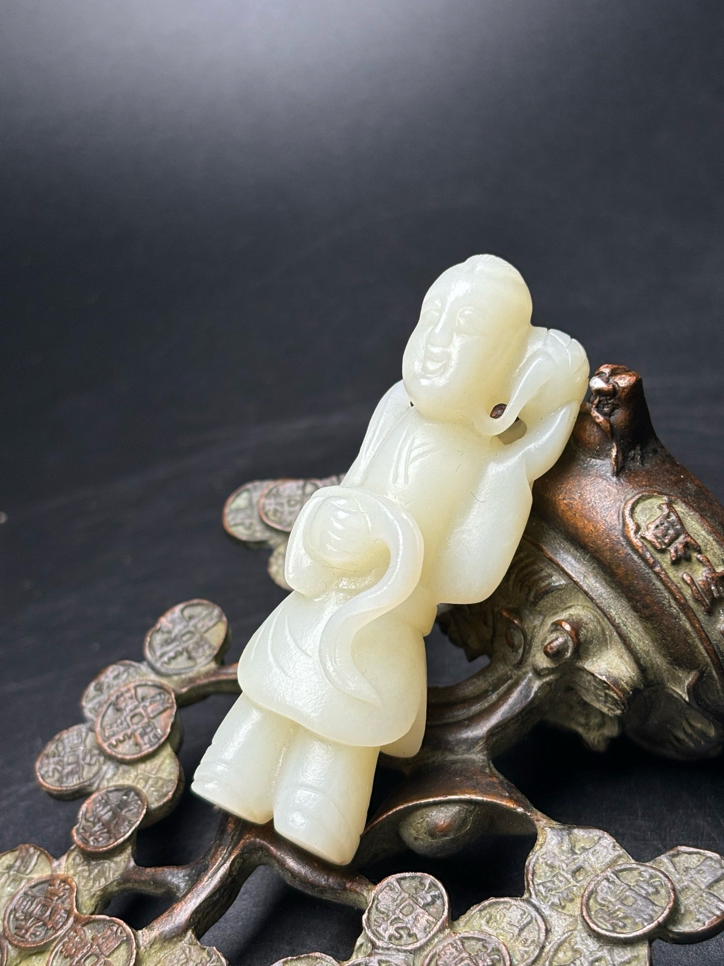 Delicate Hotan Jade Joyful Boy