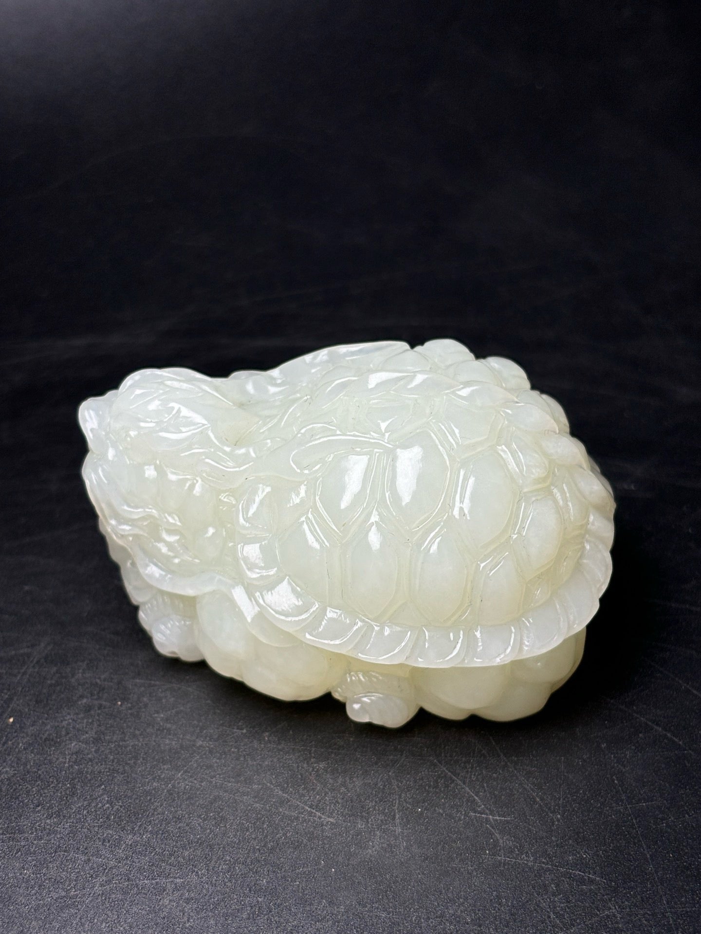 Delicate Hotan Jade Dragon Turtle