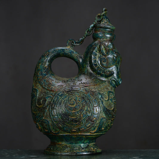 Chinese antique bronze sheep pot