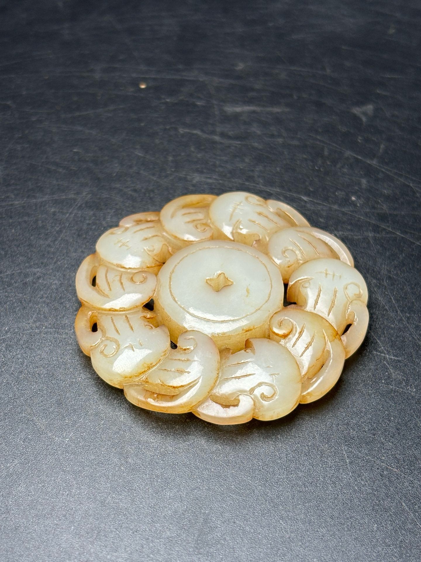 Delicate Hotan Jade Five Blessings and Longevity