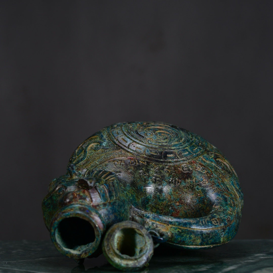 Chinese antique bronze sheep pot