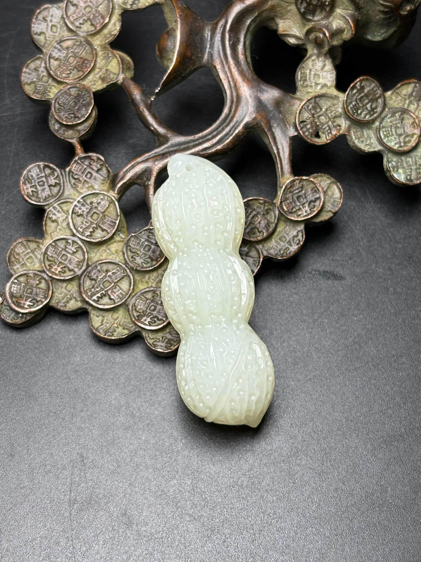 Exquisite Hetian Peanut Pendant