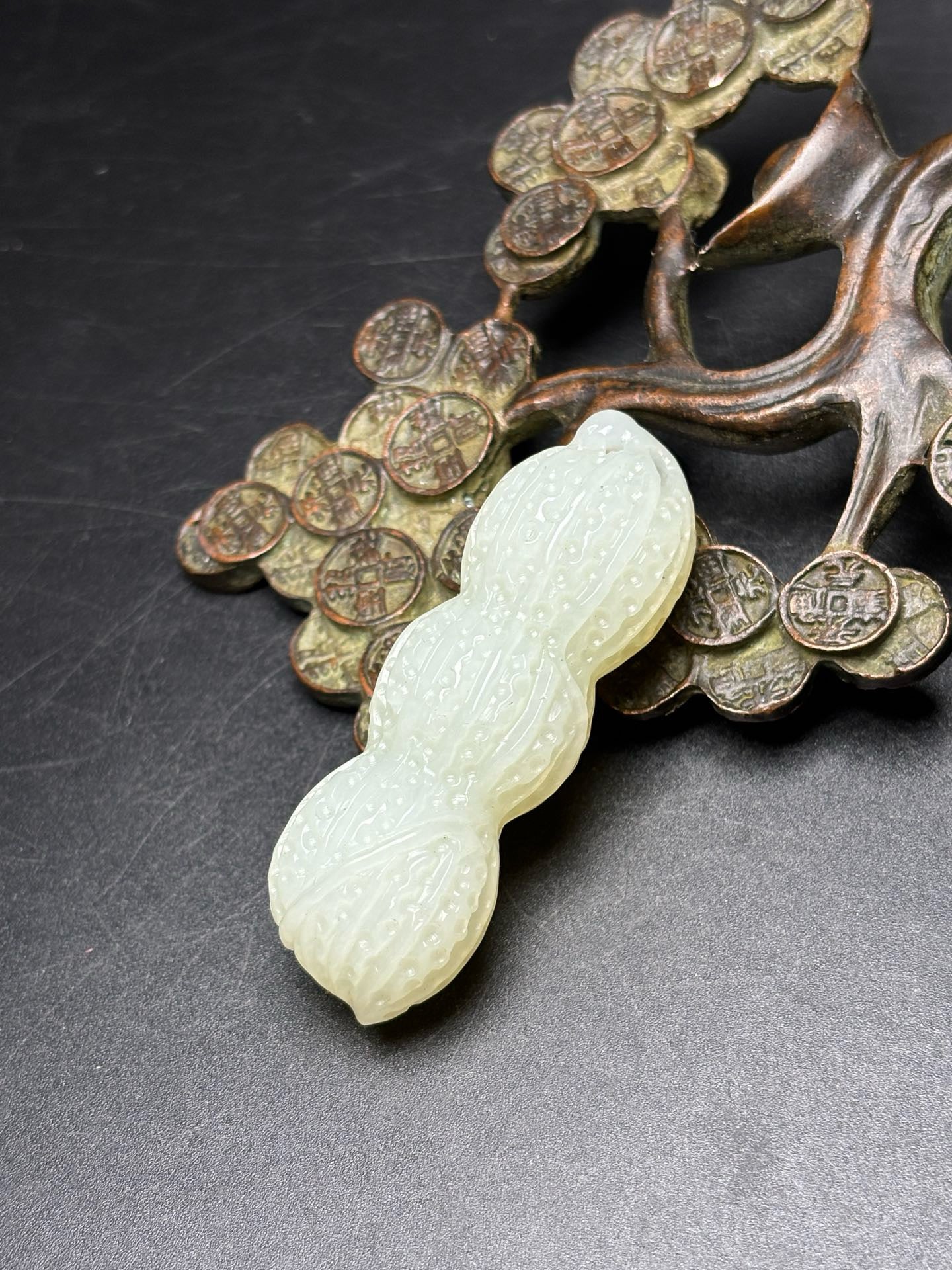 Exquisite Hetian Peanut Pendant