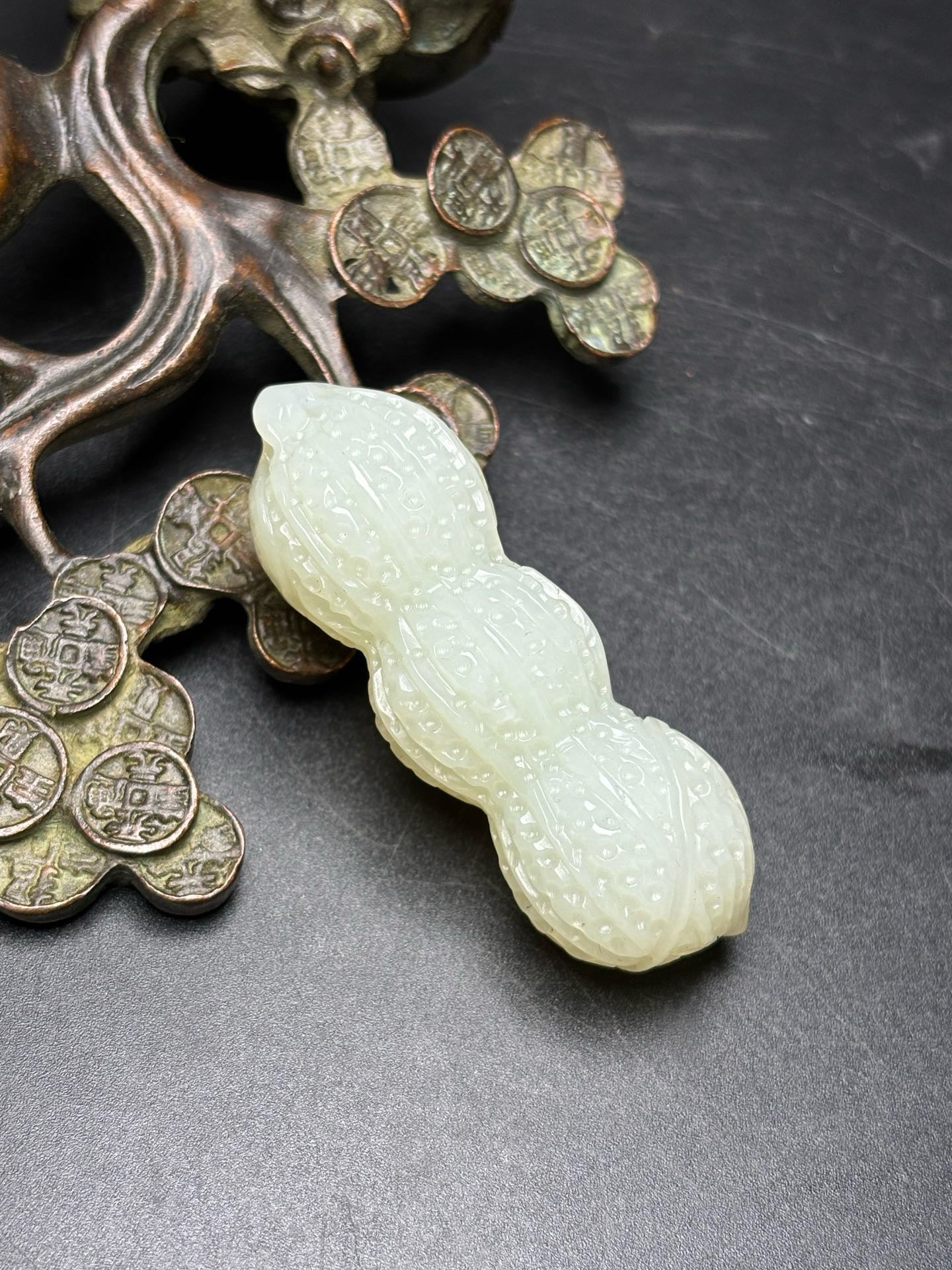 Exquisite Hetian Peanut Pendant