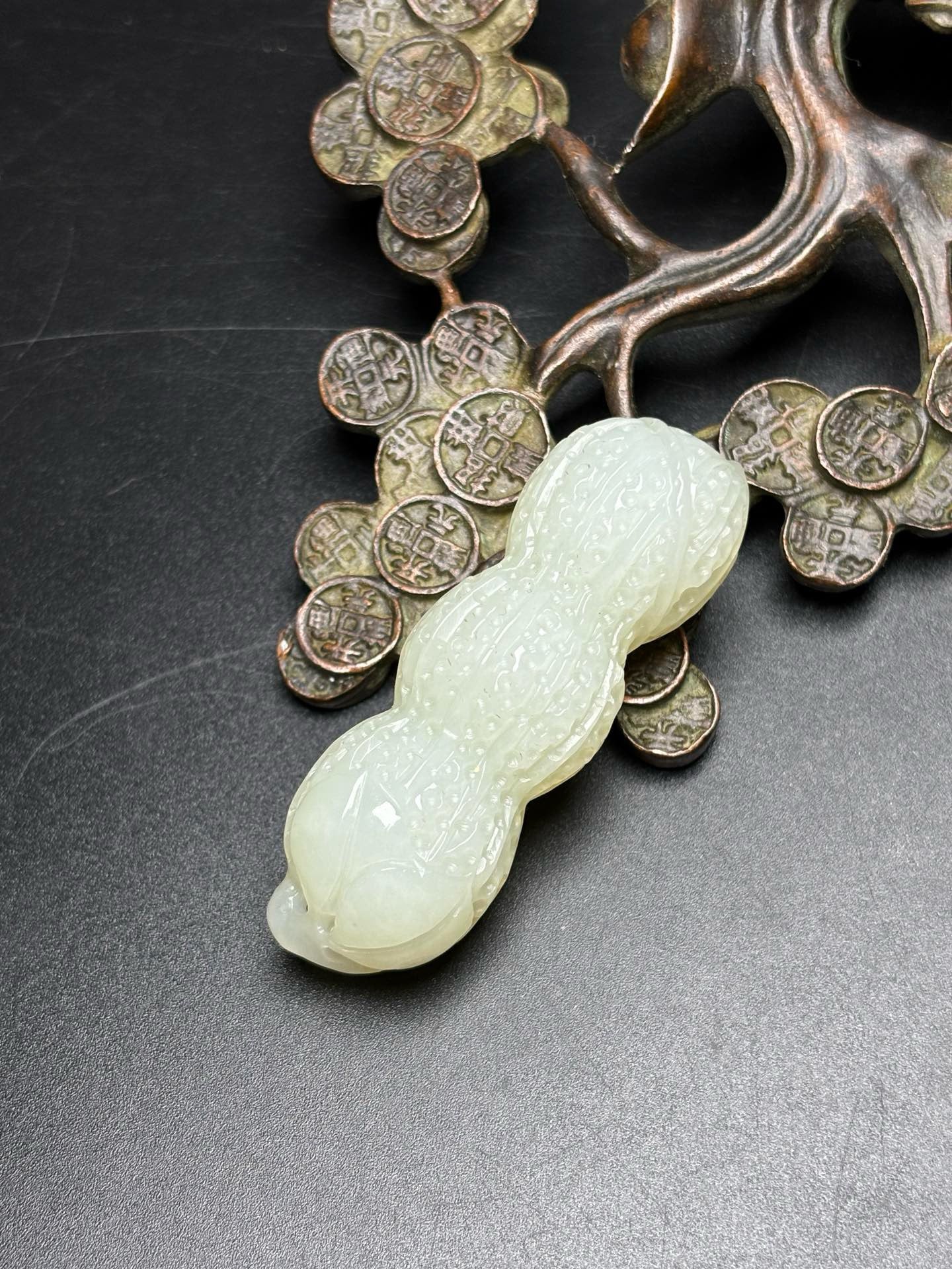 Exquisite Hetian Peanut Pendant