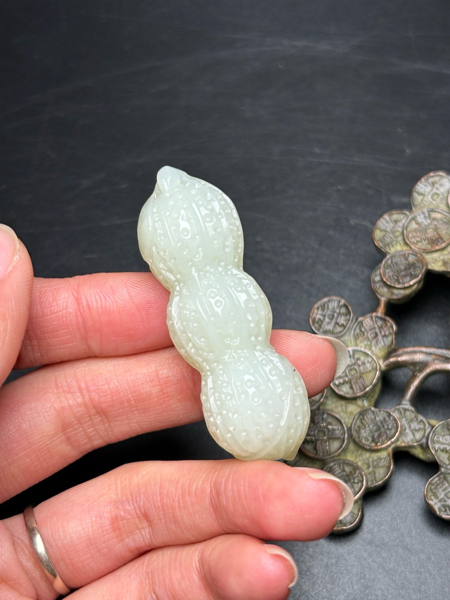 Exquisite Hetian Peanut Pendant
