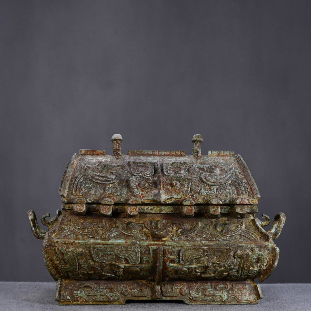 Chinese antique bronze square