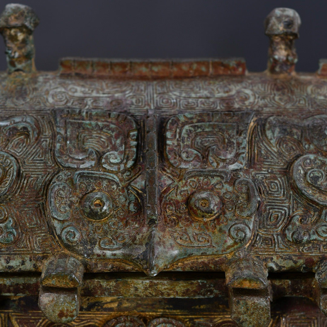 Chinese antique bronze square