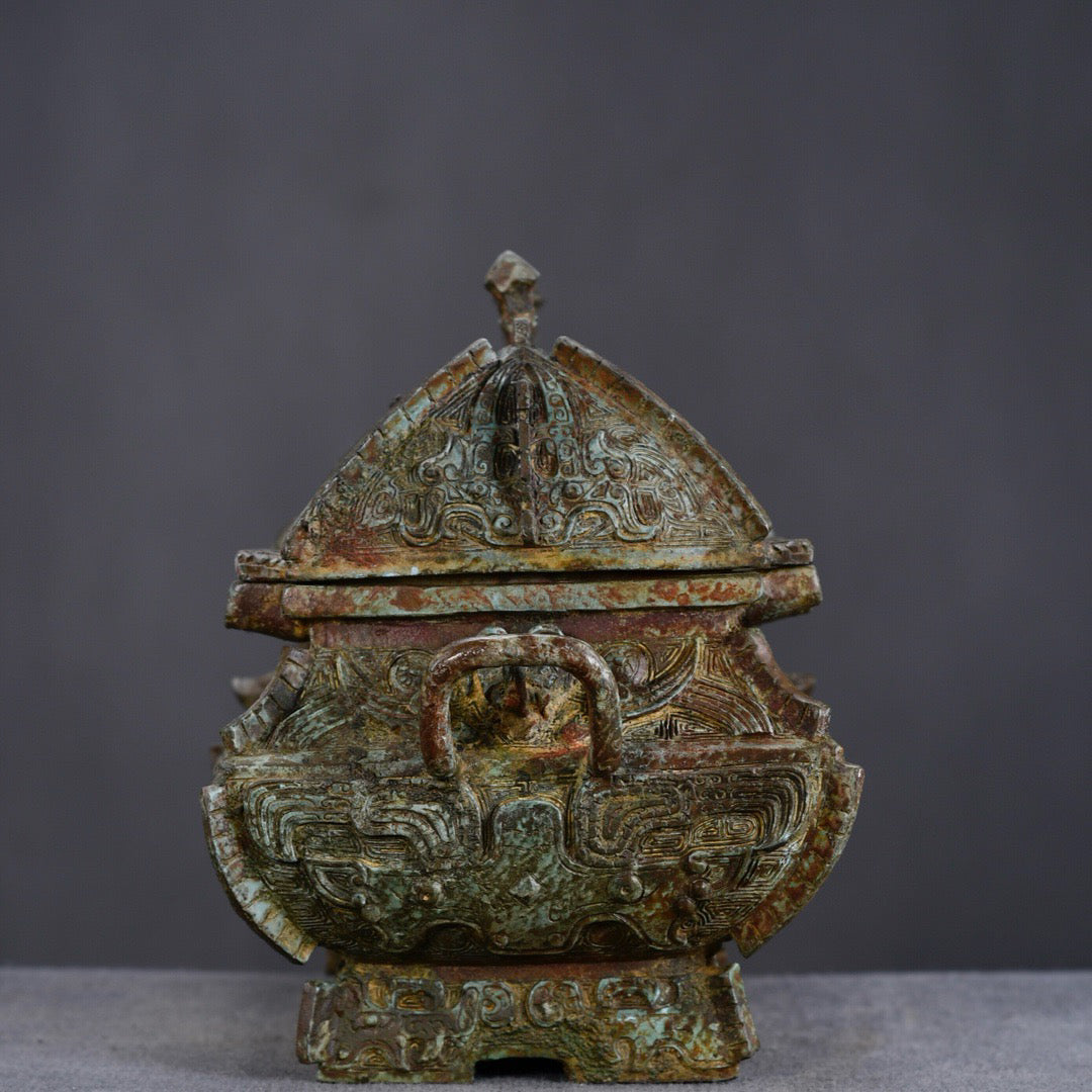 Chinese antique bronze square