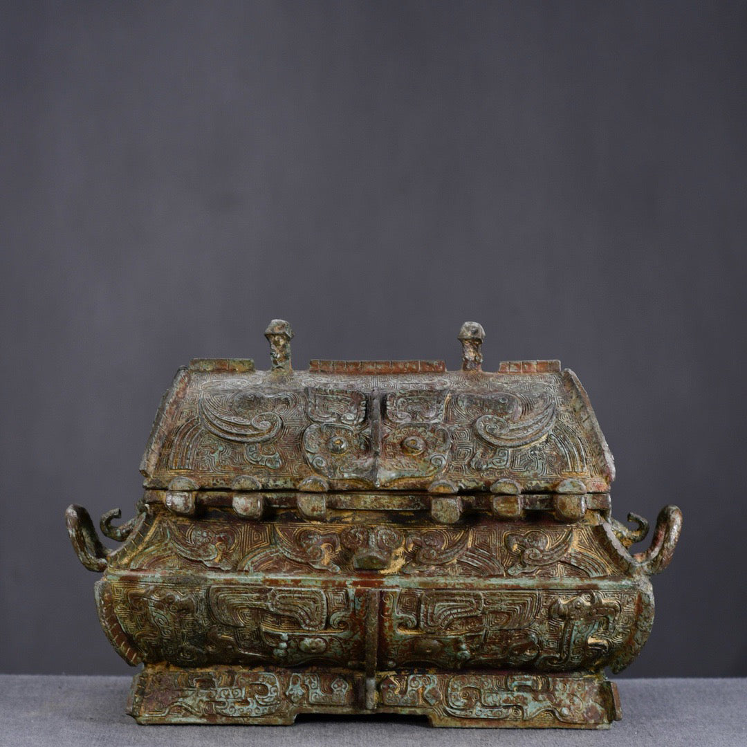 Chinese antique bronze square