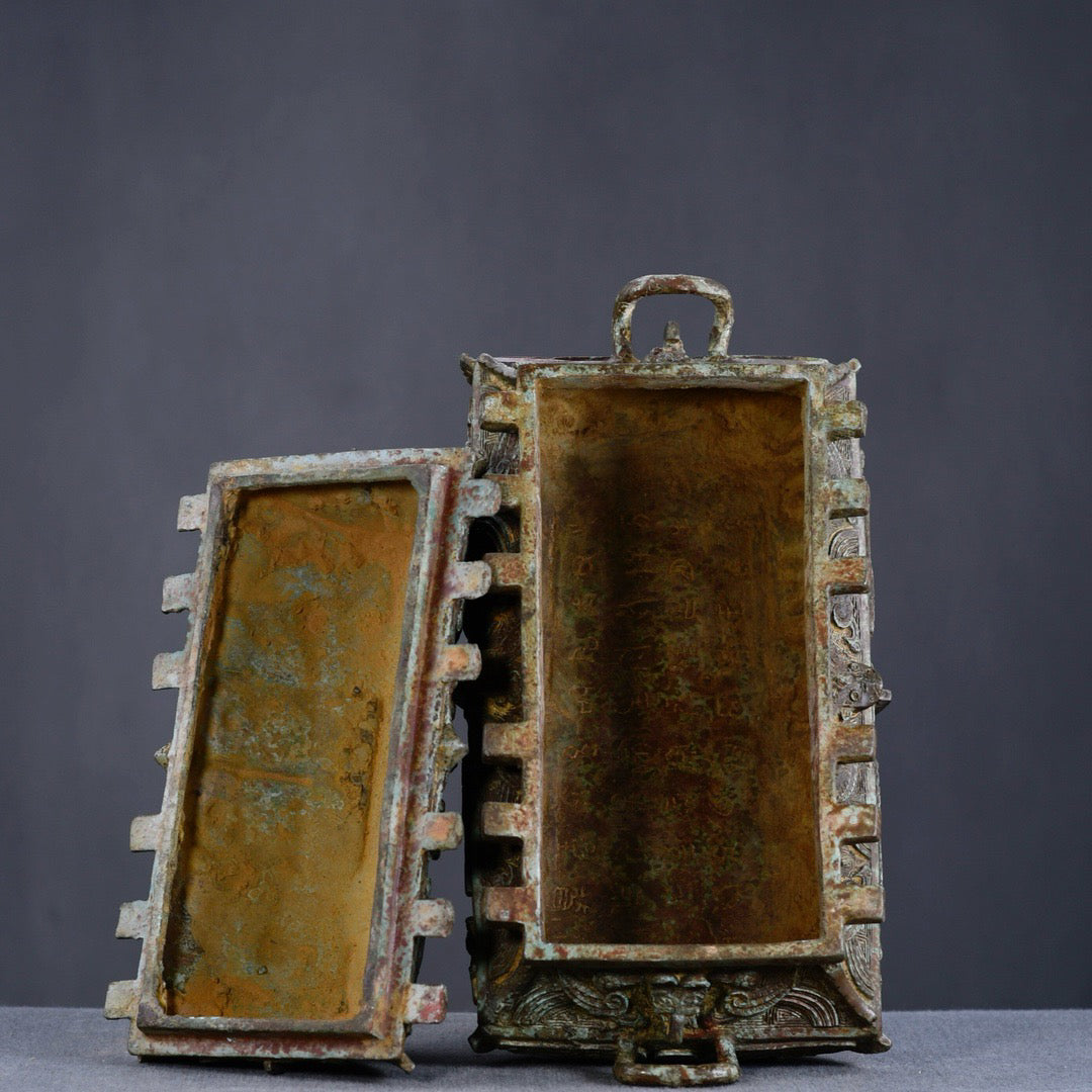 Chinese antique bronze square